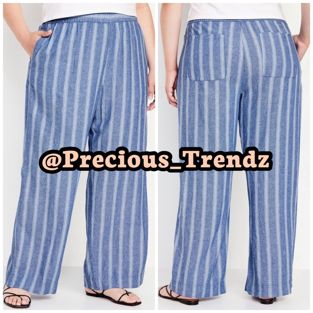 📦 Old Navy High-Waisted Linen-Blend Wide-Leg Pants Plus Size 2X